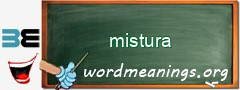 WordMeaning blackboard for mistura